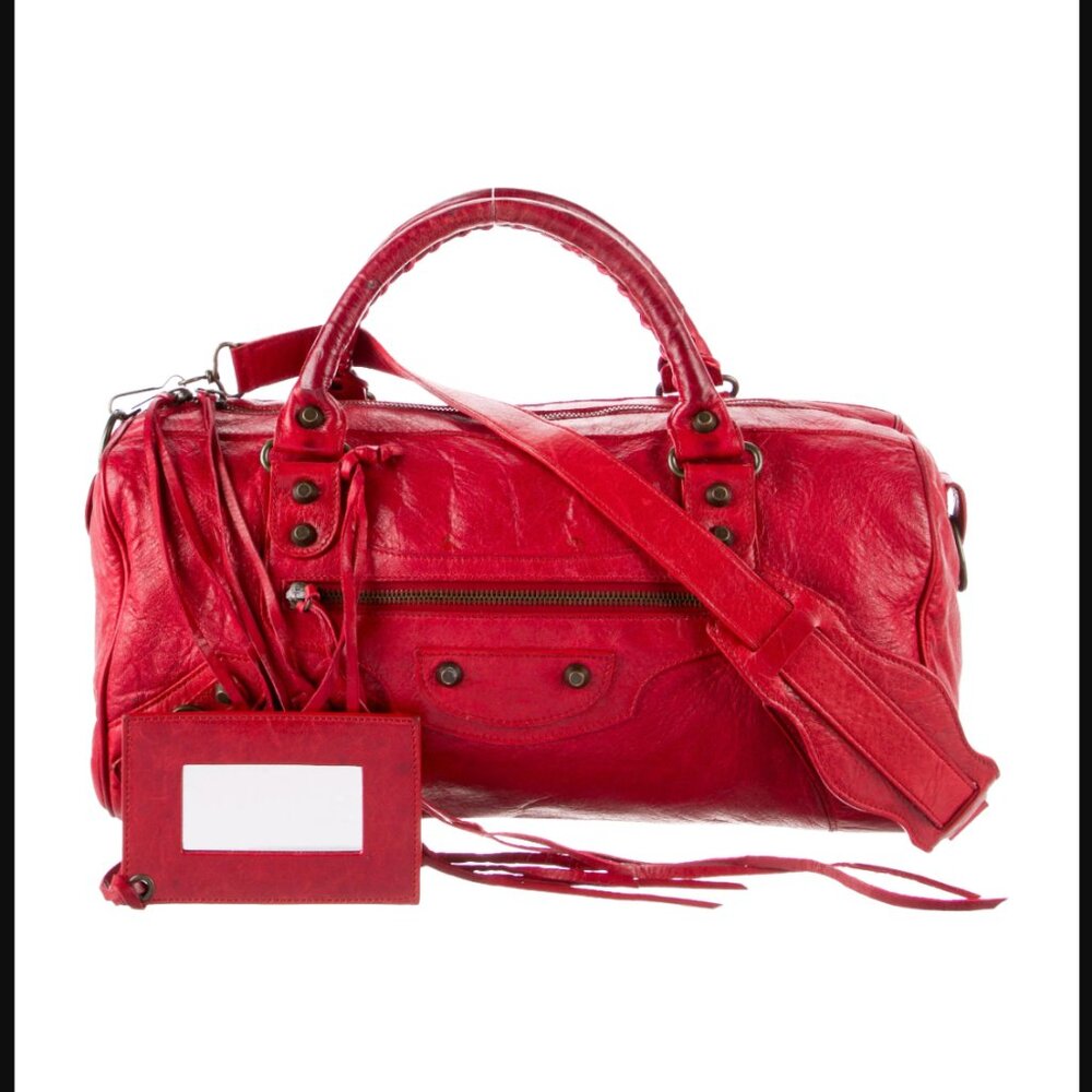 VINTAGE Balenciaga TWIGGY City motorcycle bag in Red
